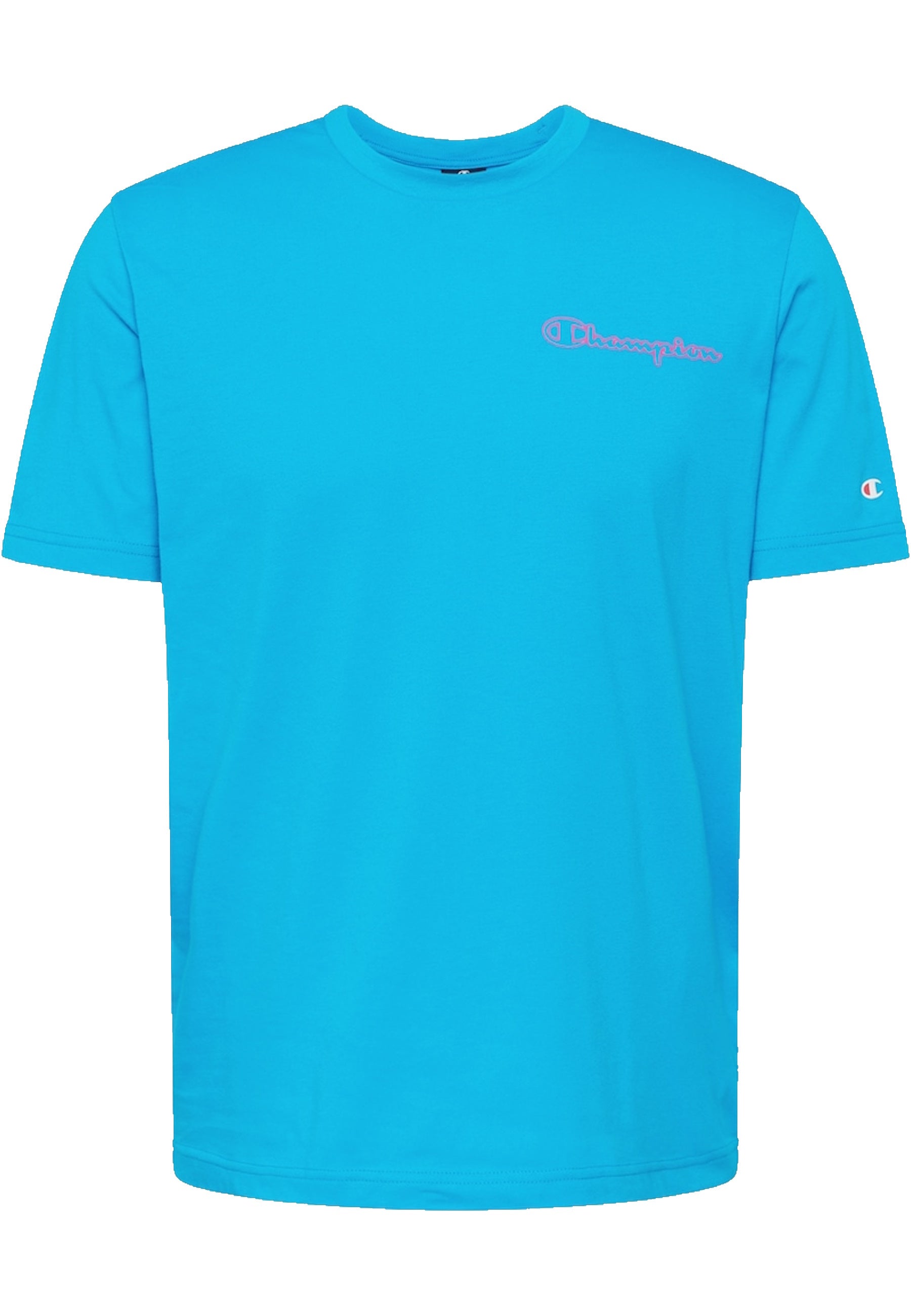 Champion Basic-T-Shirt mit Rundhalsausschnitt und Logo-Schriftzug
