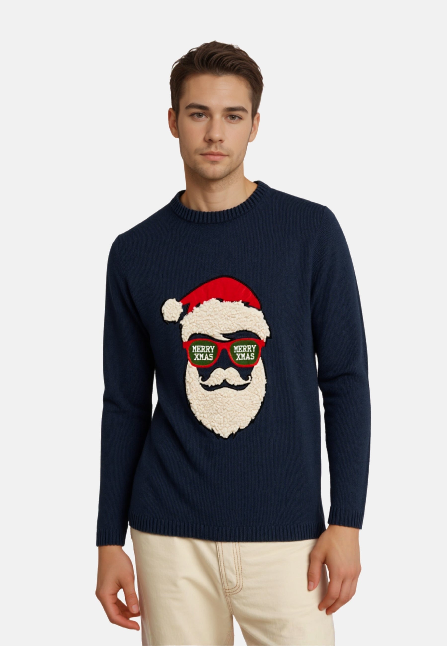 Only & Sons ONSXMAS 7 FUNNY BADGE Strickpullover