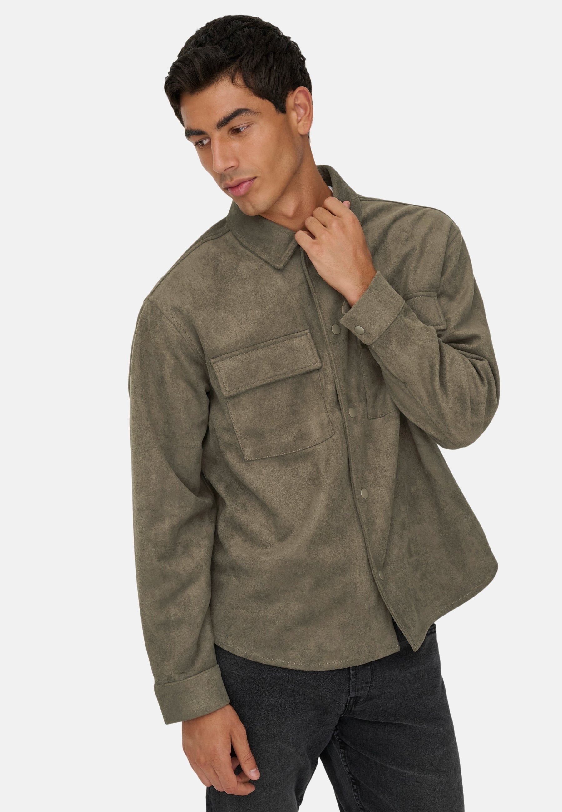 Only & Sons ONSRAVI Lederjacke