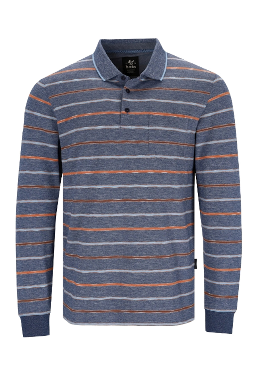 Hajo Stay Fresh Langarmshirt mit Polokragen
