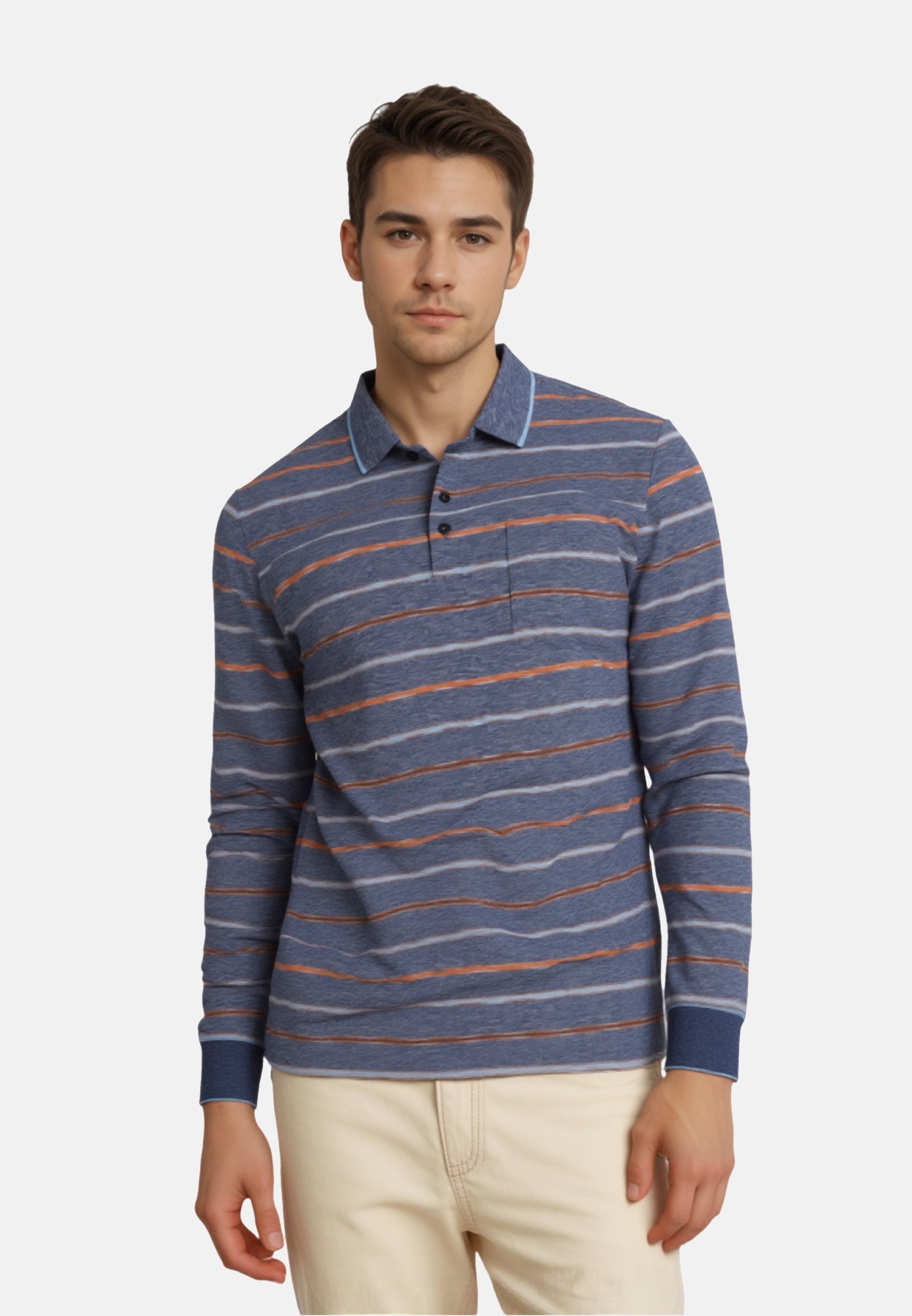 Hajo Stay Fresh Langarmshirt mit Polokragen