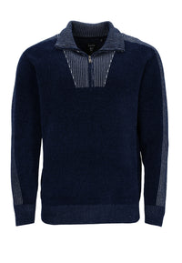 Hajo Chenille Strickpullover Troyer