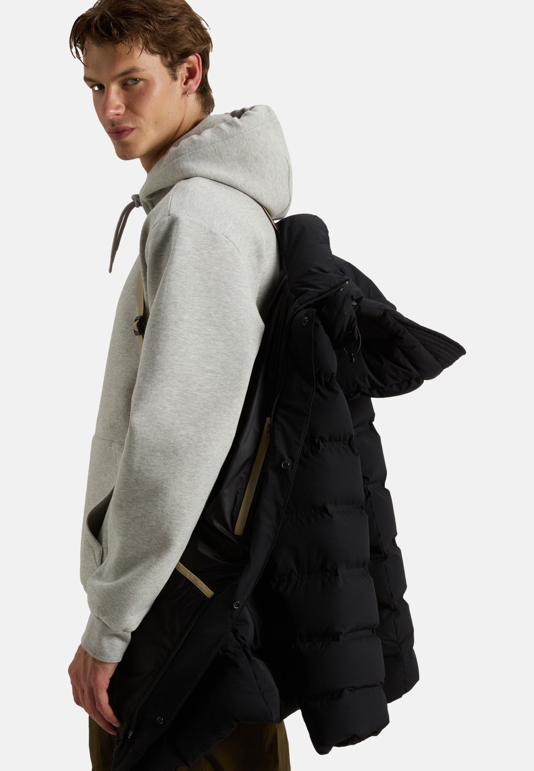 Woolrich Matt langer Steppmantel