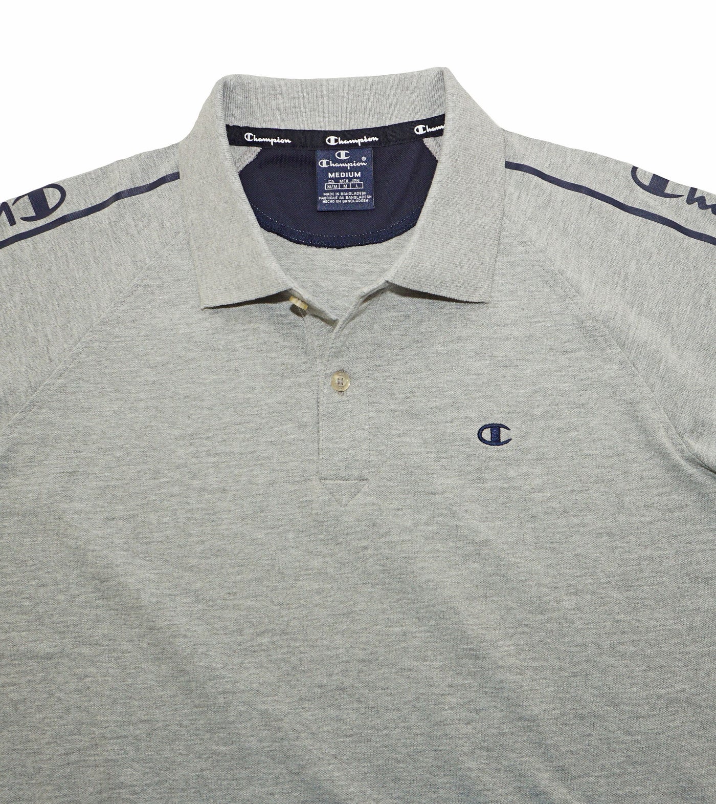 Champion Poloshirt mit Knopfleiste und Zierstreifen