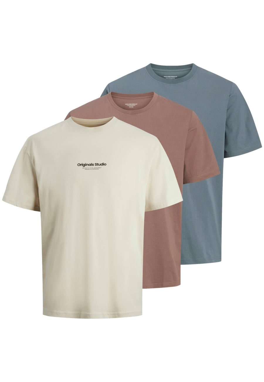 Jack & Jones VESTER Kurzarmshirt im Dreierpack