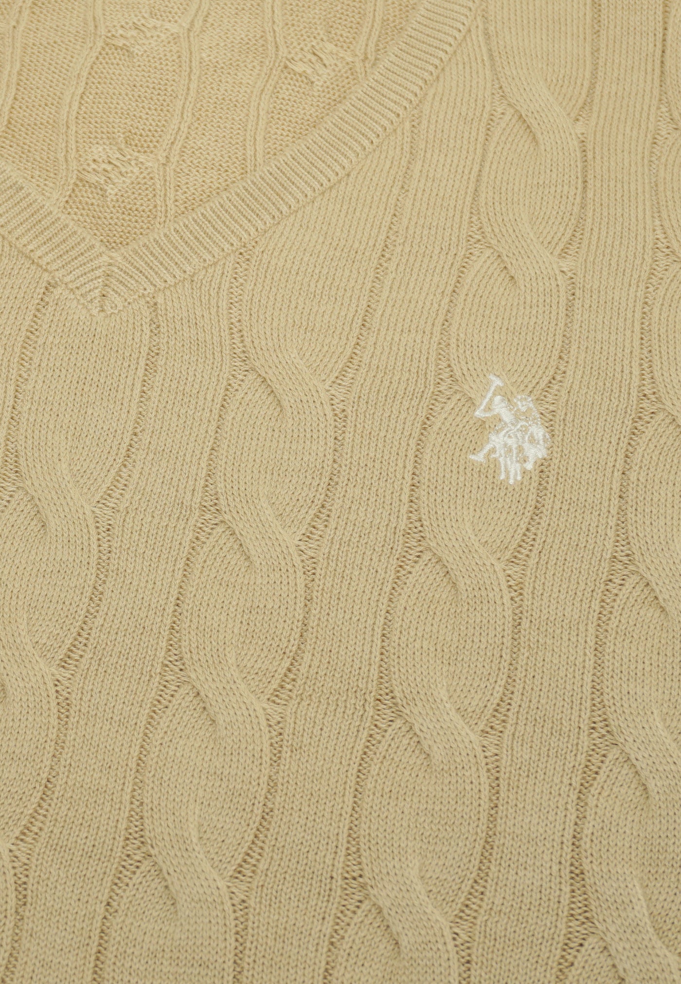 U.S. POLO Pullover Cable V-Neck