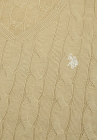 U.S. POLO Pullover Cable V-Neck