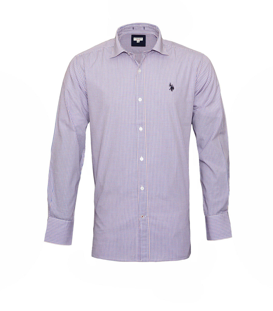 U.S. POLO Popline Langarmhemd Button Down Shirt