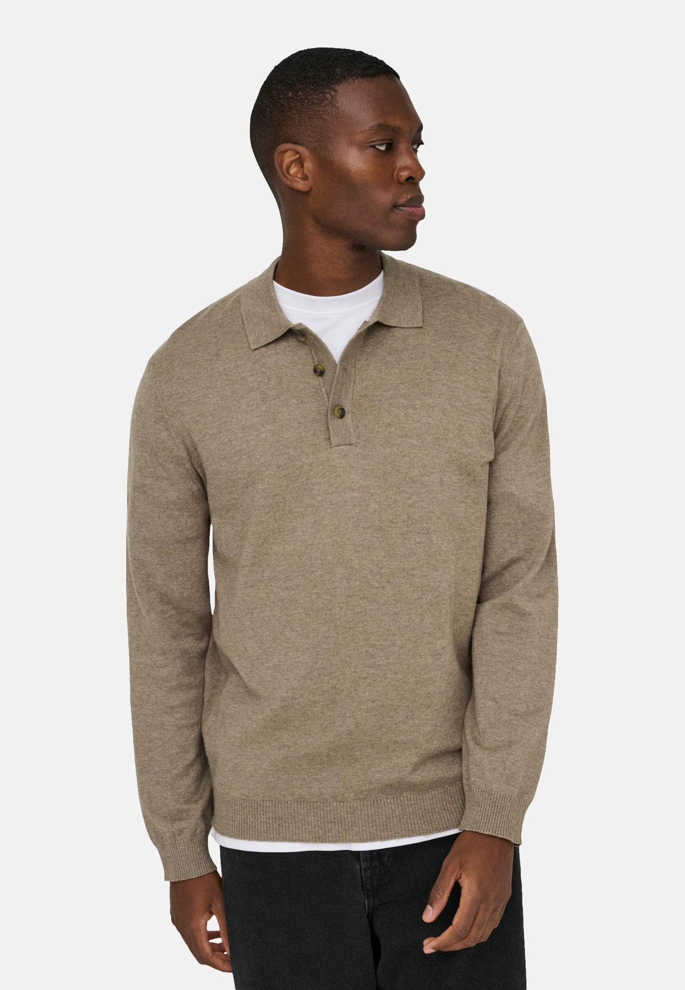 Only & Sons Loui Langarmshirt mit Polokragen