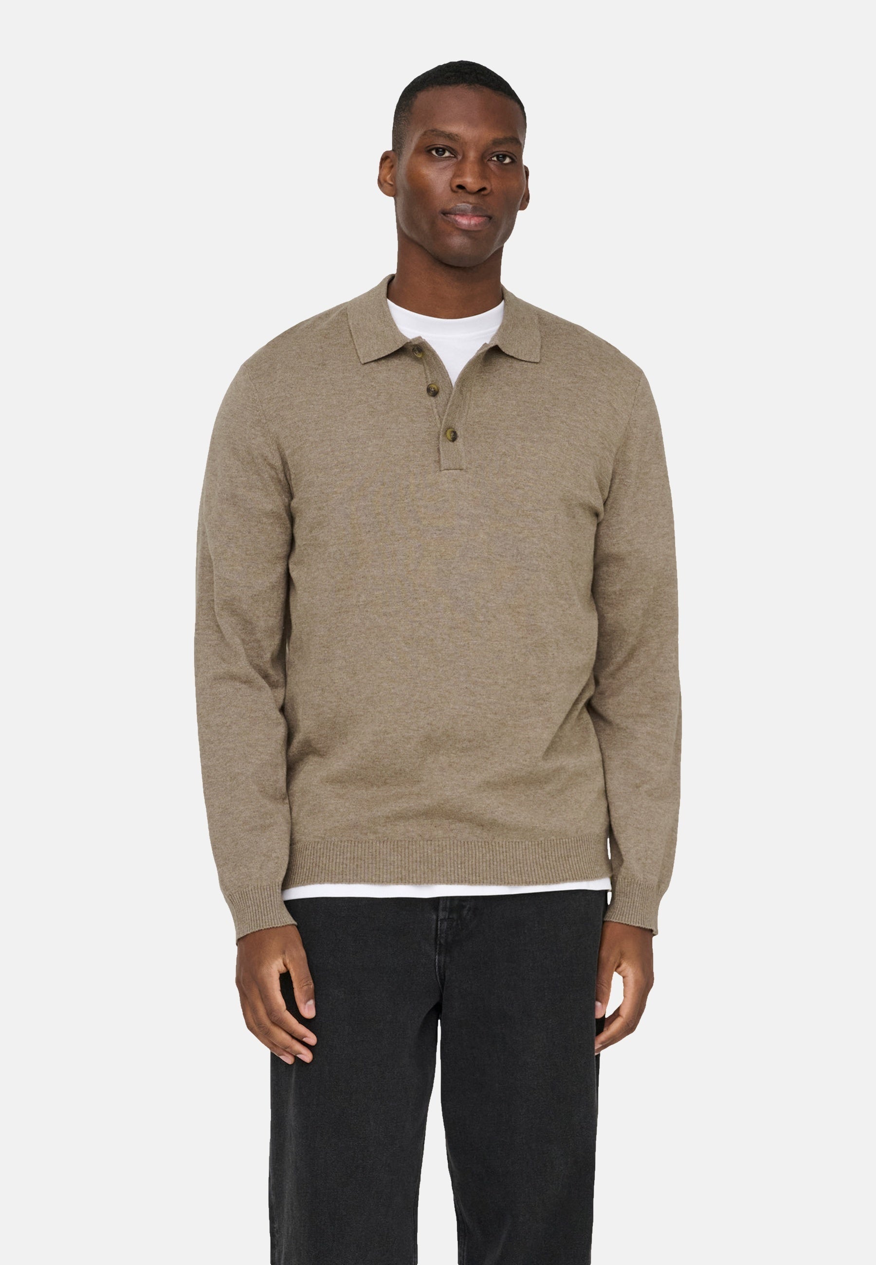 Only & Sons Loui Langarmshirt mit Polokragen