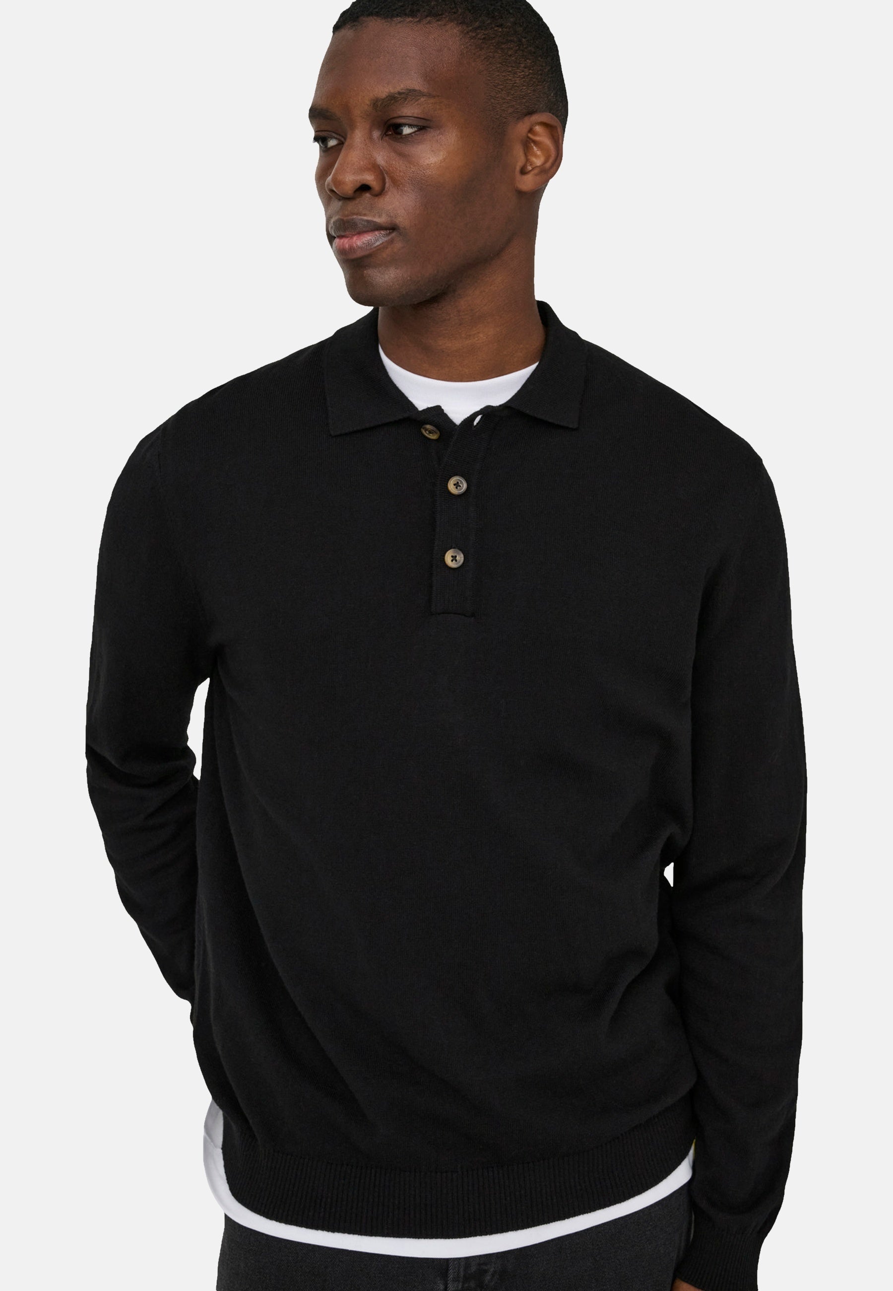 Only & Sons Loui Langarmshirt mit Polokragen