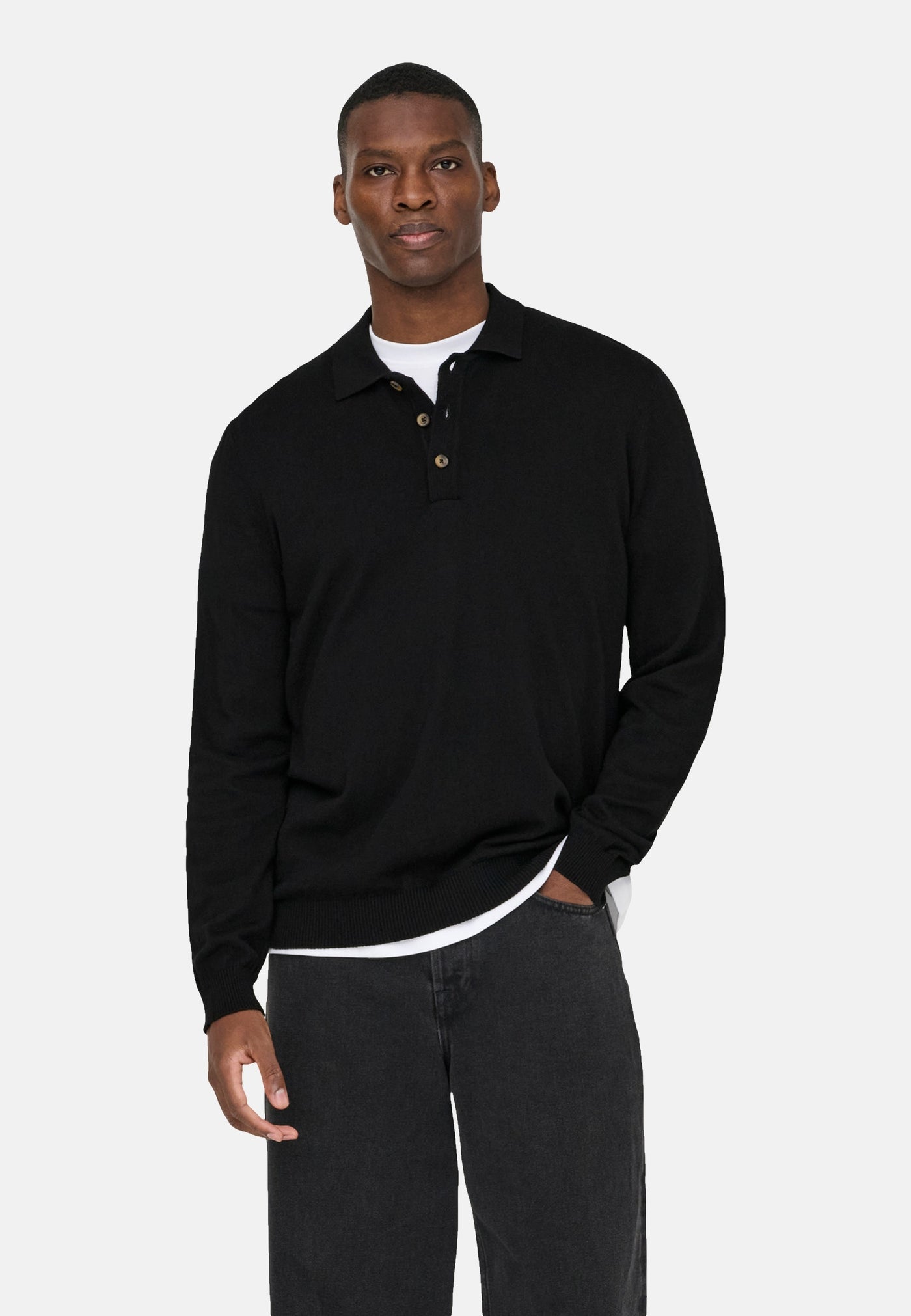 Only & Sons Loui Langarmshirt mit Polokragen
