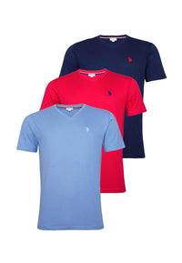 U.S. POLO Kurzarmshirt 3er Pack