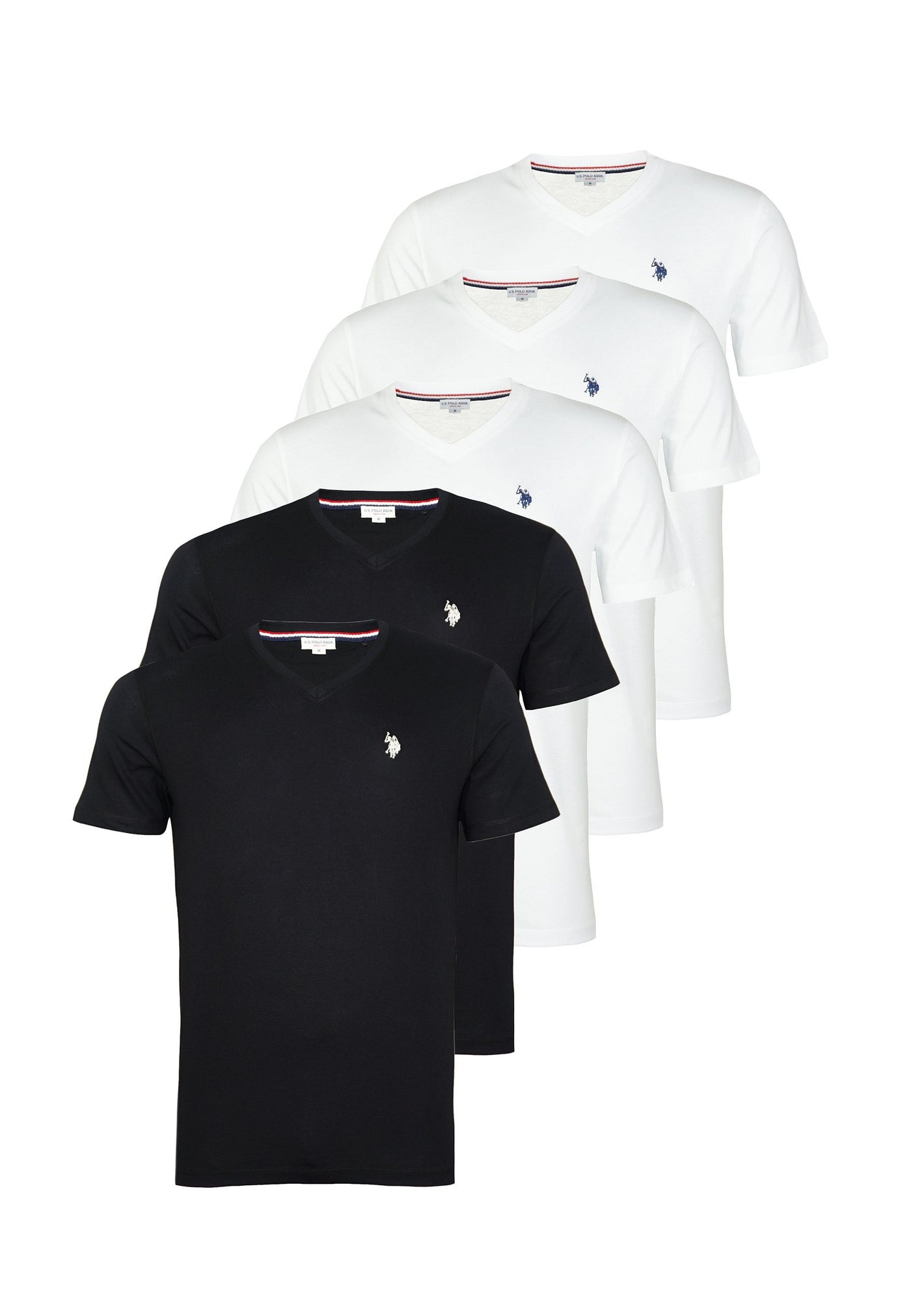 U.S. POLO Kurzarmshirt 5er Pack