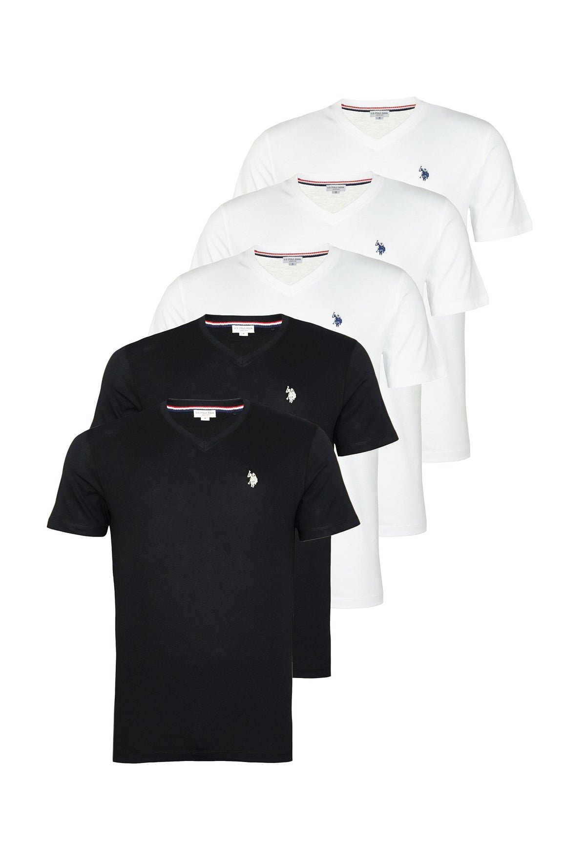 U.S. POLO Kurzarmshirt 5er Pack