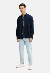 Tom Tailor Washed Printed Stripe Kurzarmshirt