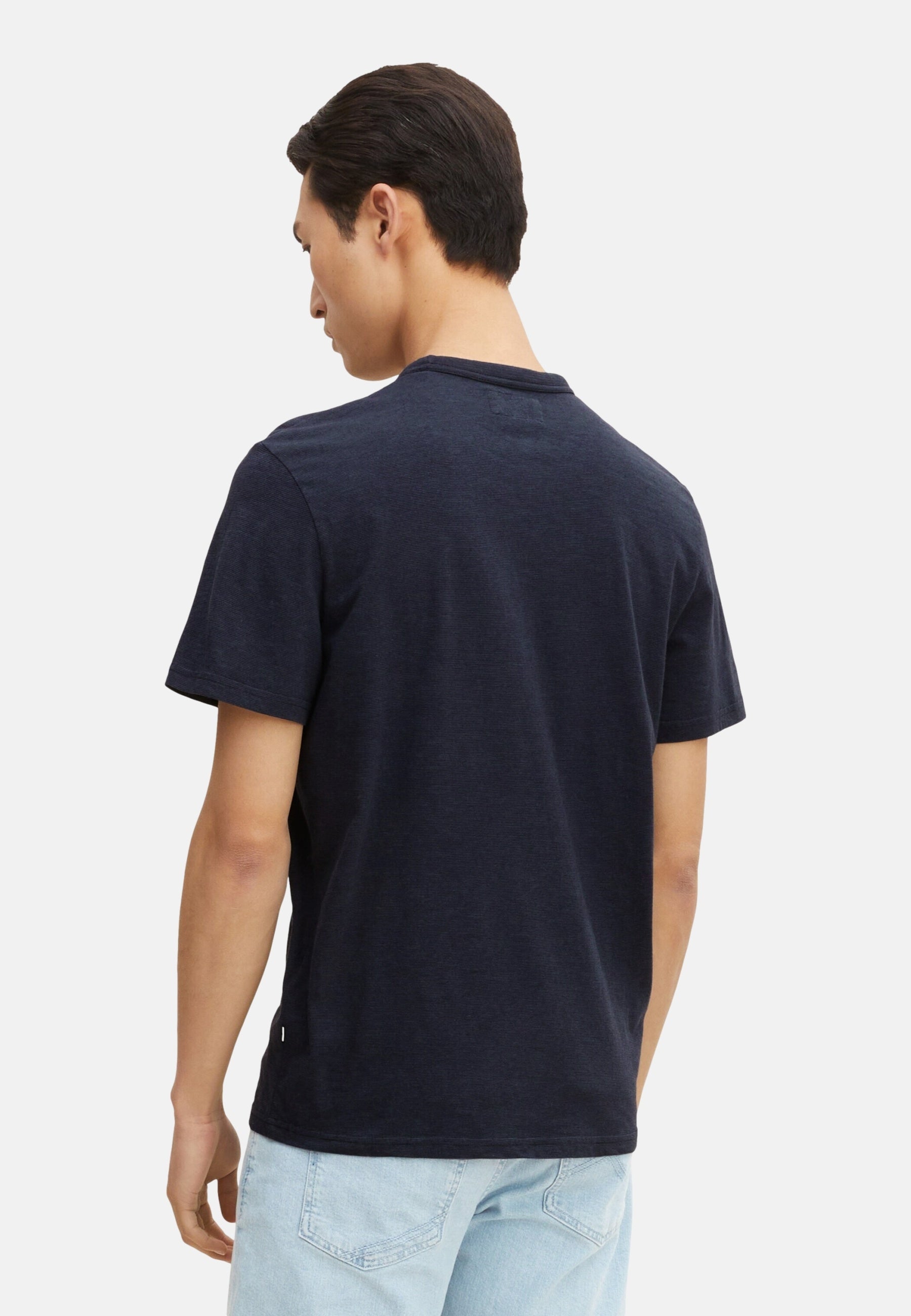 Tom Tailor Washed Printed Stripe Kurzarmshirt