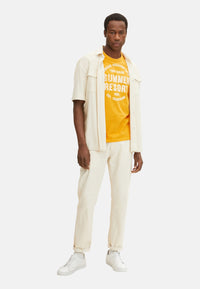 Tom Tailor Washed Printed Stripe Kurzarmshirt