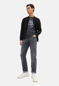 Tom Tailor Washed Printed Stripe Kurzarmshirt