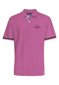 Jack & Jones Piqué-Poloshirt BLUWAVE POLO SS mit Rippbündchen und Logo-Stitching