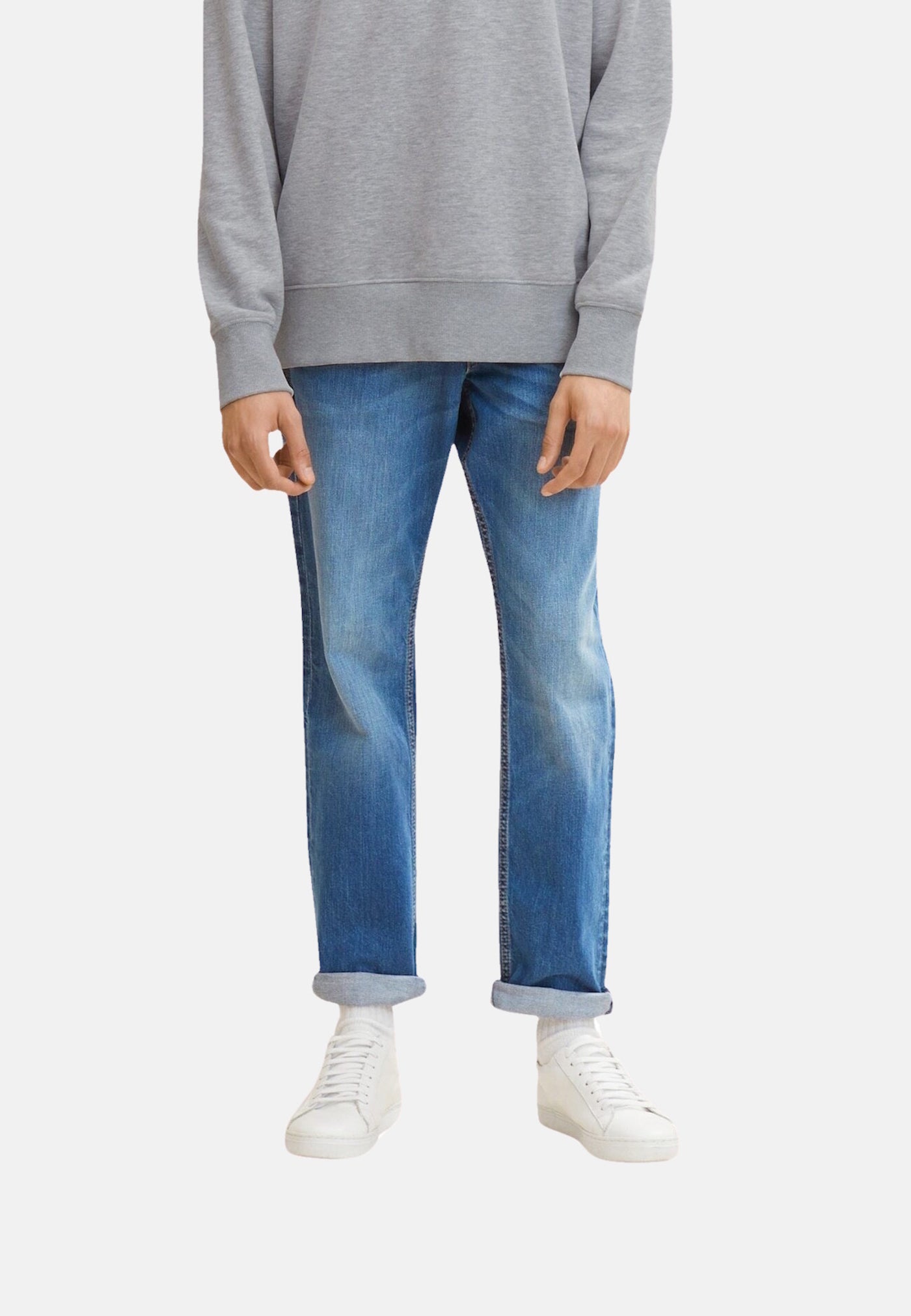 Tom Tailor Josh Regular Slim Jeans mit Logo-Badge im Five-Pocket-Style