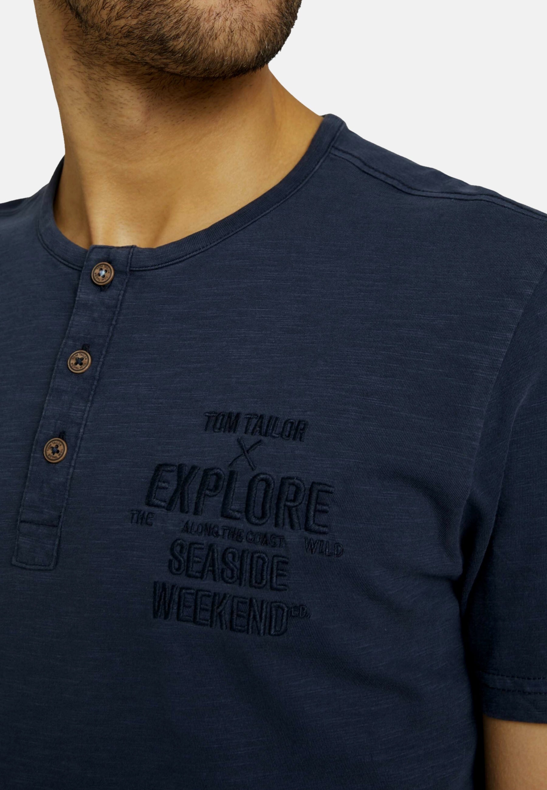 Tom Tailor T-Shirt in Melange Optik