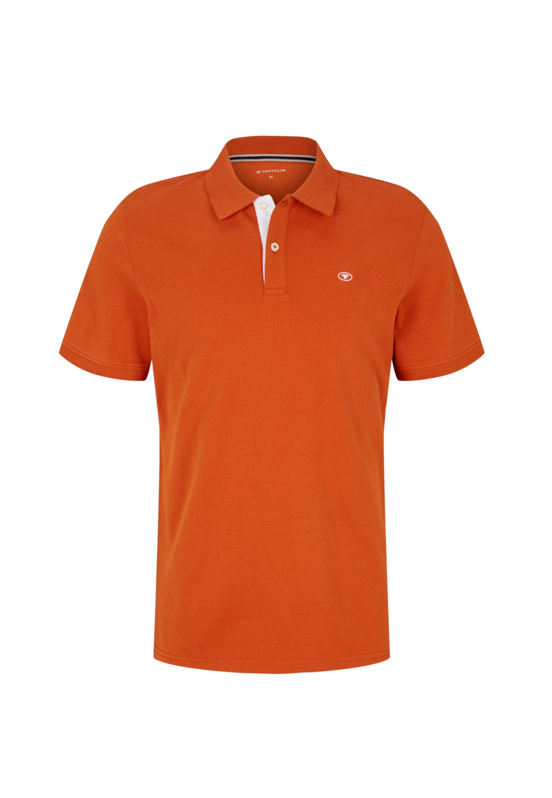 Tom Tailor Basic T-Shirt mit Polokragen und Knopfleiste