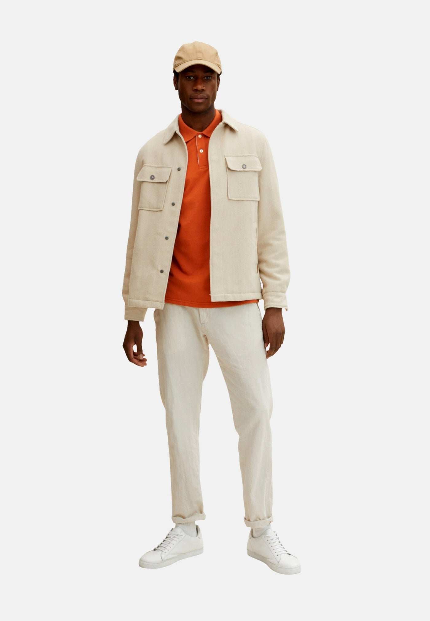 Tom Tailor Basic T-Shirt mit Polokragen und Knopfleiste