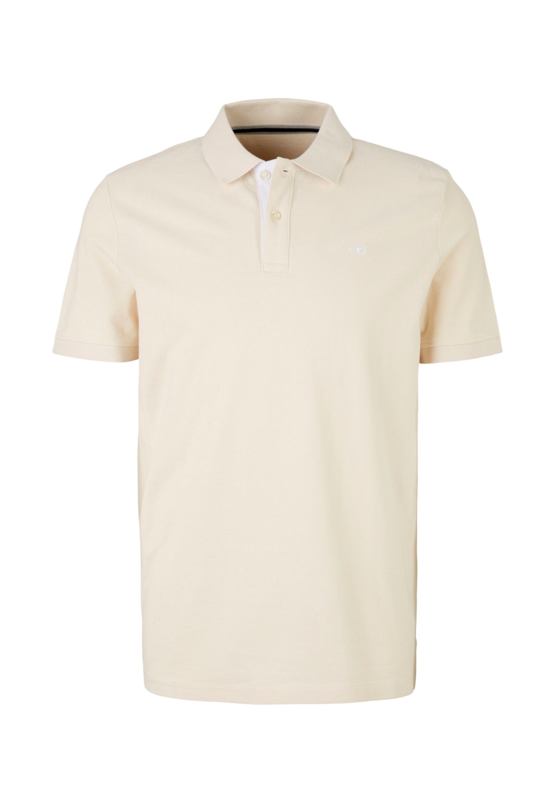 Tom Tailor Basic T-Shirt mit Polokragen und Knopfleiste