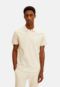 Tom Tailor Basic T-Shirt mit Polokragen und Knopfleiste