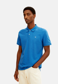 Tom Tailor Basic T-Shirt mit Polokragen und Knopfleiste