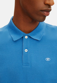 Tom Tailor Basic T-Shirt mit Polokragen und Knopfleiste