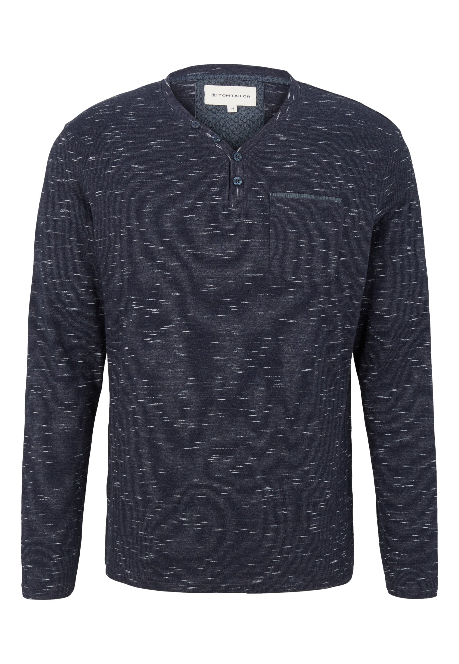 Tom Tailor Langarmshirt mit Henleyausschnitt
