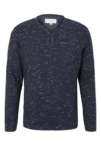Tom Tailor Langarmshirt mit Henleyausschnitt