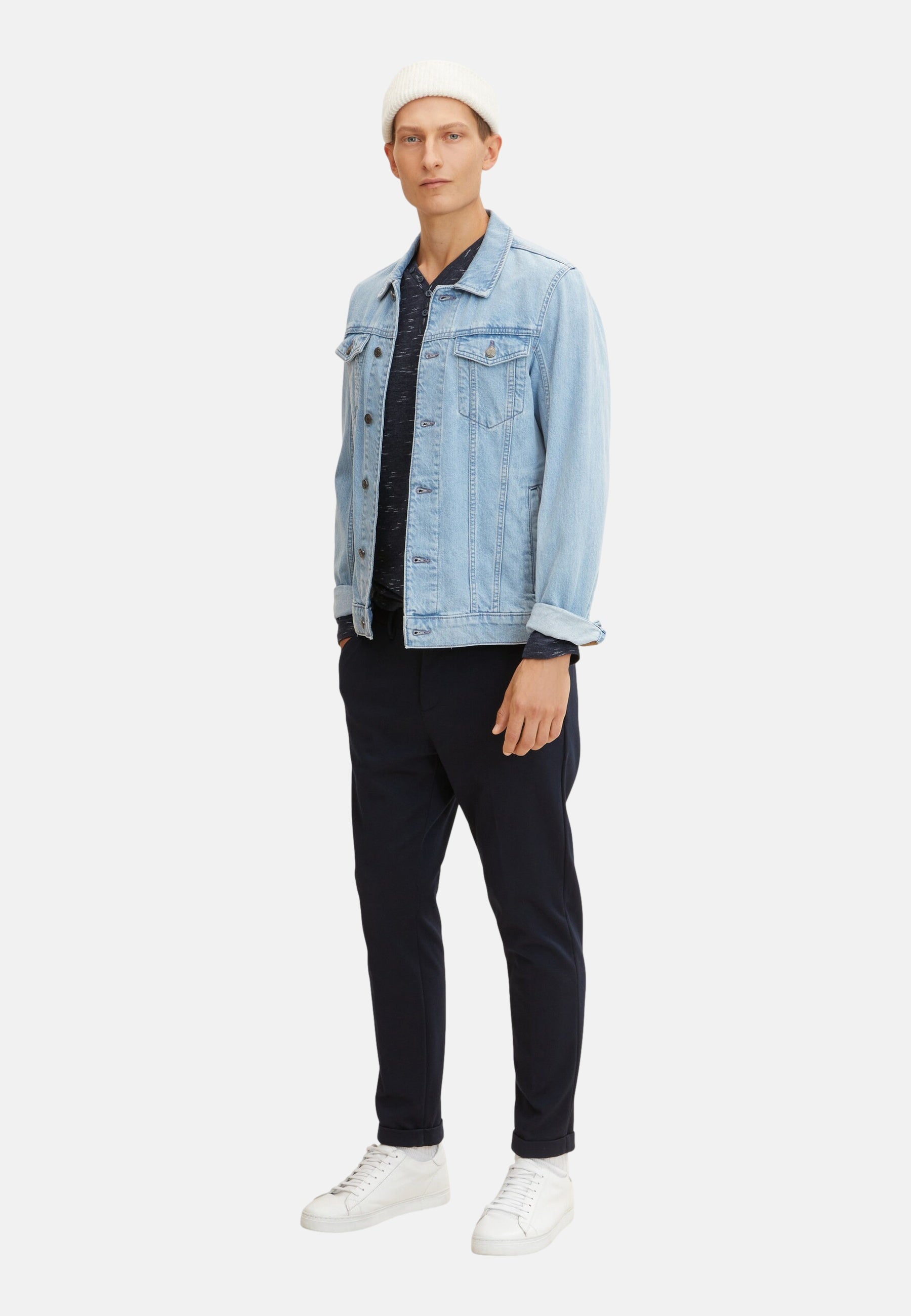 Tom Tailor Langarmshirt mit Henleyausschnitt