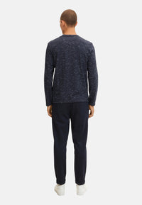 Tom Tailor Langarmshirt mit Henleyausschnitt