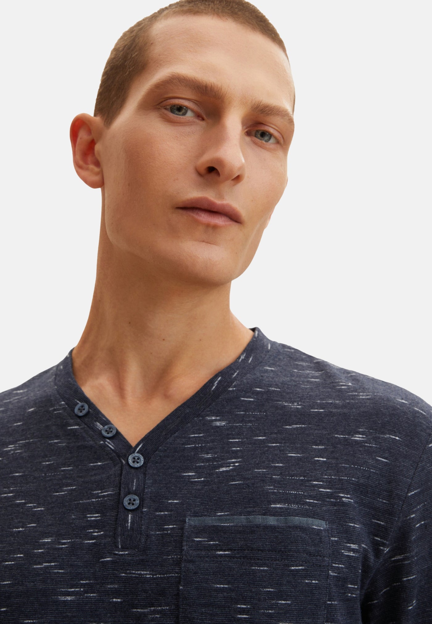 Tom Tailor Langarmshirt mit Henleyausschnitt