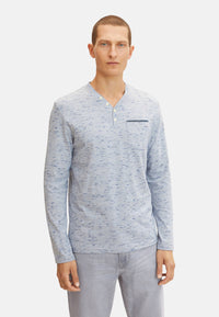 Tom Tailor Langarmshirt mit Henleyausschnitt