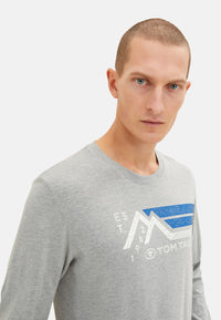 Tom Tailor Langarmshirt mit Rundhalsausschnitt und Motivprint