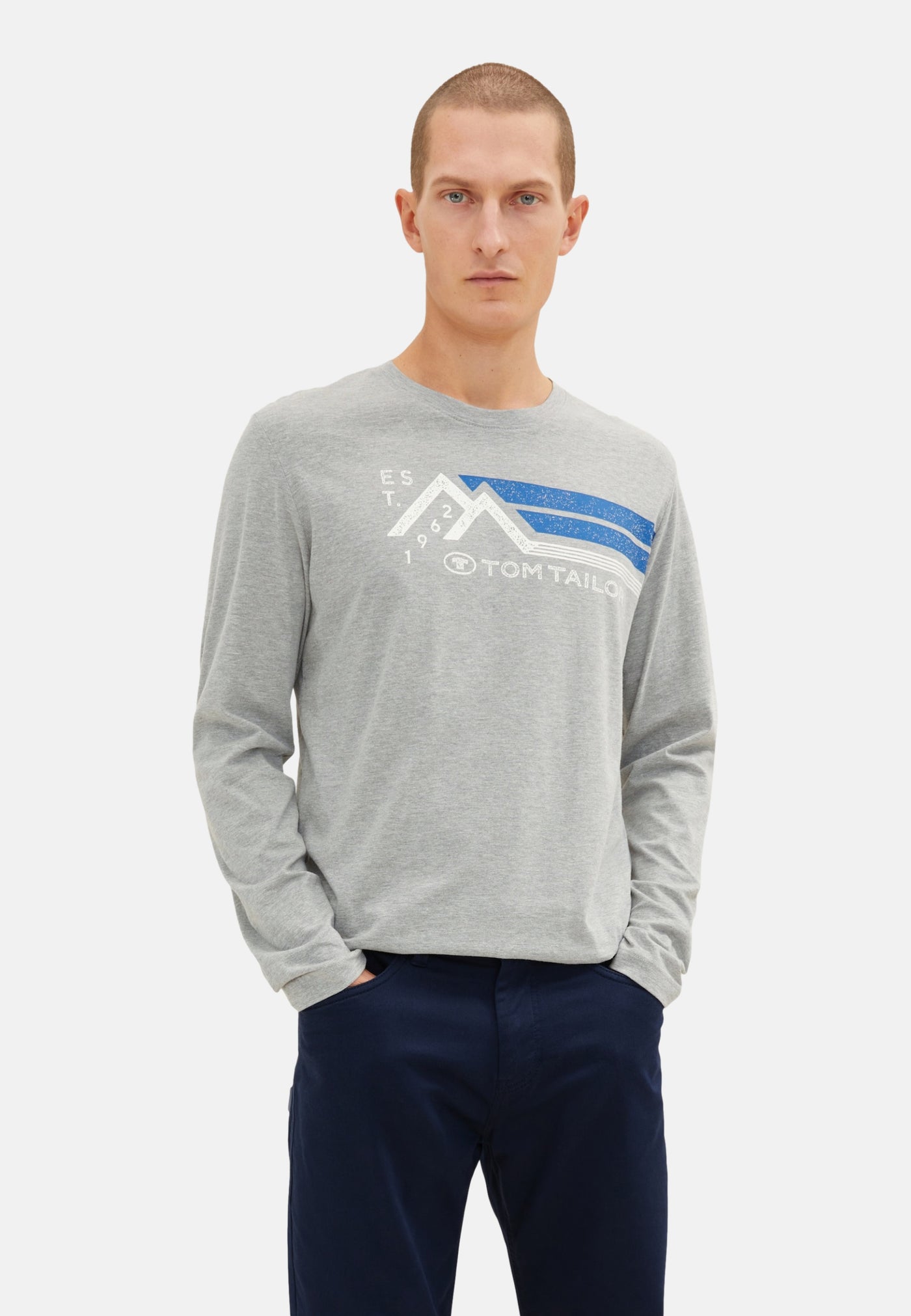 Tom Tailor Langarmshirt mit Rundhalsausschnitt und Motivprint