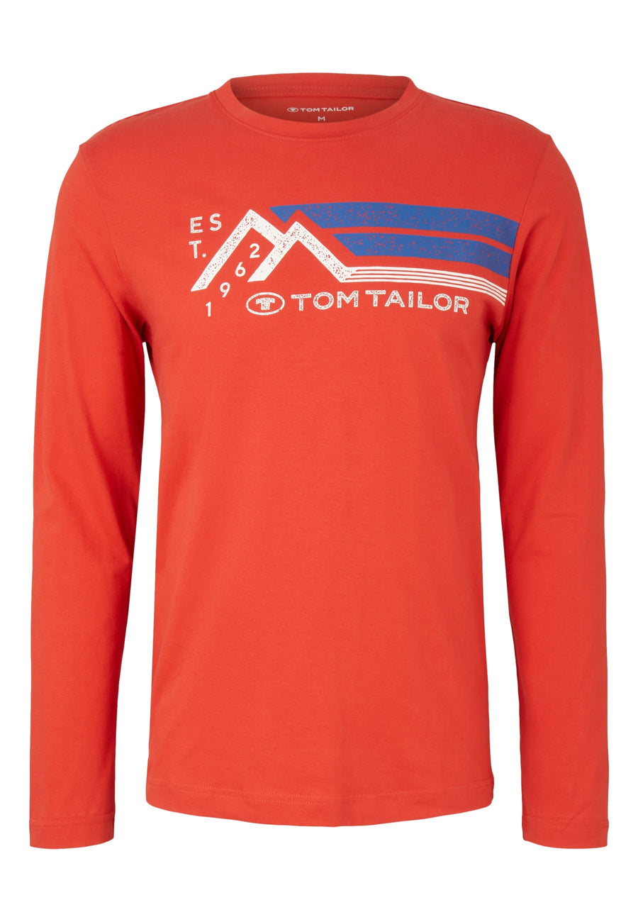Tom Tailor Langarmshirt mit Rundhalsausschnitt und Motivprint