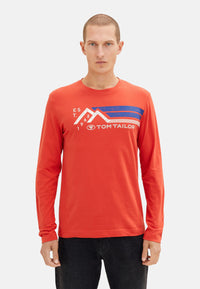 Tom Tailor Langarmshirt mit Rundhalsausschnitt und Motivprint