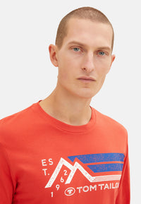 Tom Tailor Langarmshirt mit Rundhalsausschnitt und Motivprint