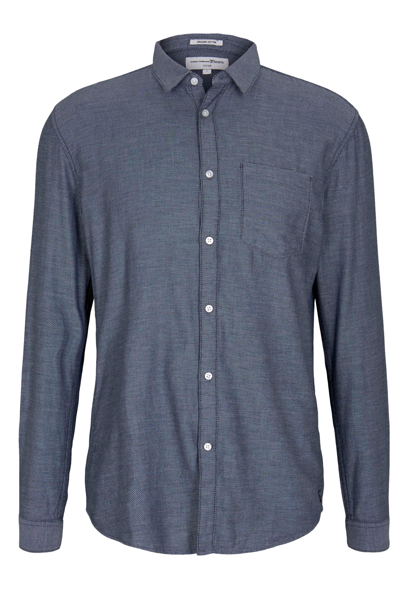 Tom Tailor Shirt fein strukturiert mit Bio Baumwolle