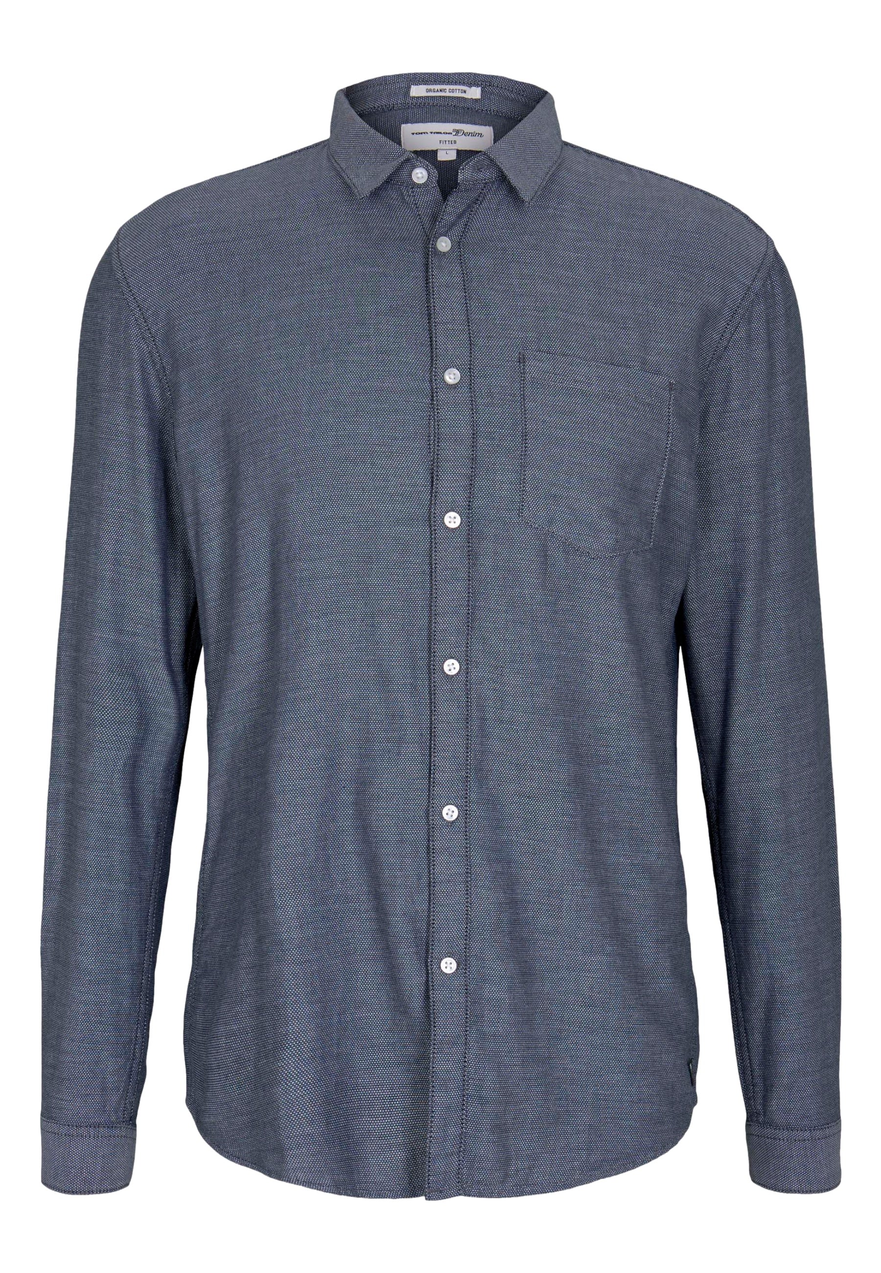 Tom Tailor Shirt fein strukturiert mit Bio Baumwolle