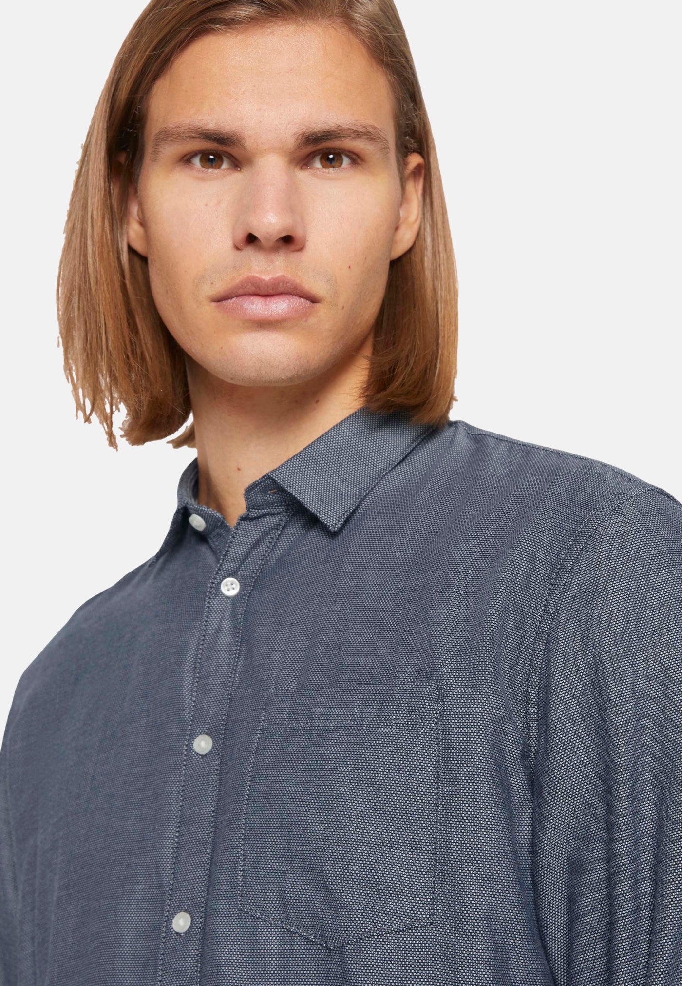 Tom Tailor Shirt fein strukturiert mit Bio Baumwolle