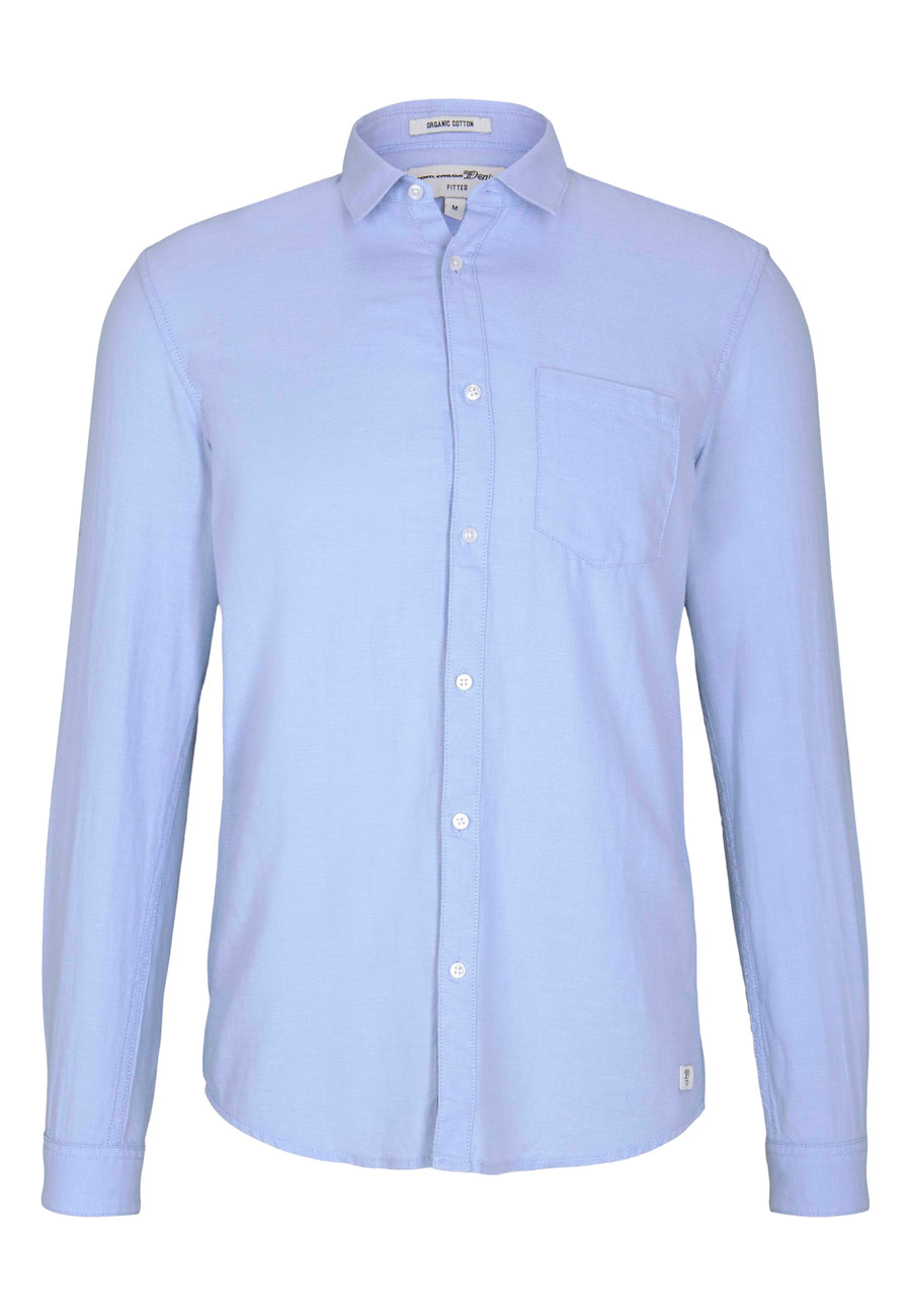 Tom Tailor Shirt fein strukturiert mit Bio Baumwolle