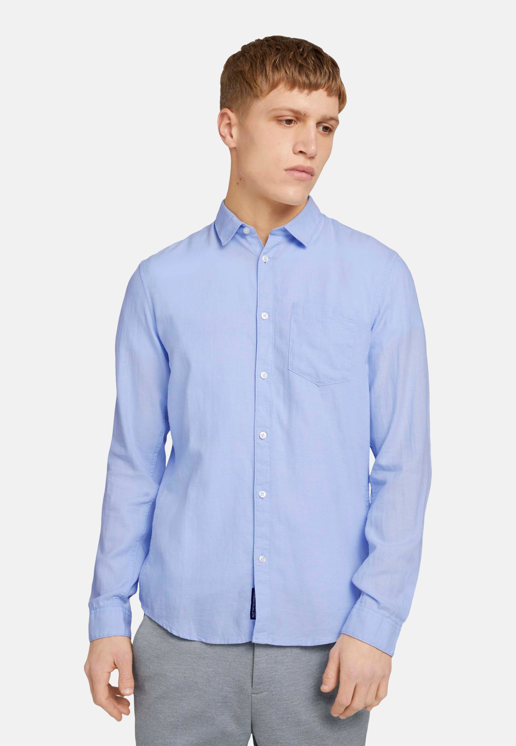 Tom Tailor Shirt fein strukturiert mit Bio Baumwolle