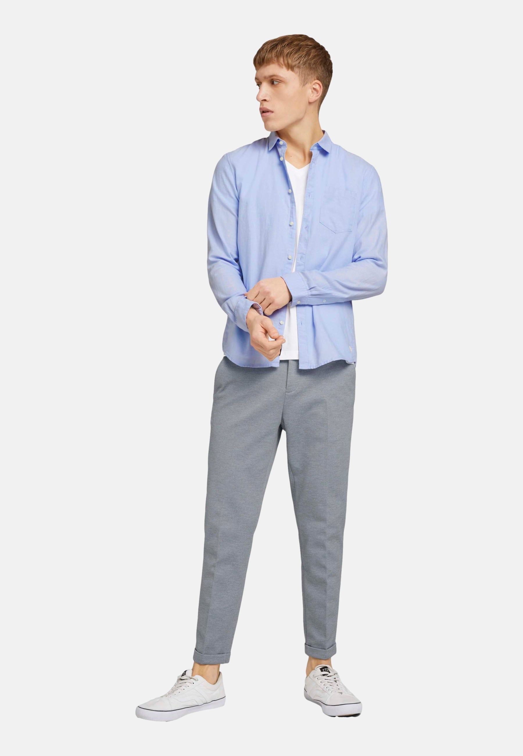 Tom Tailor Shirt fein strukturiert mit Bio Baumwolle