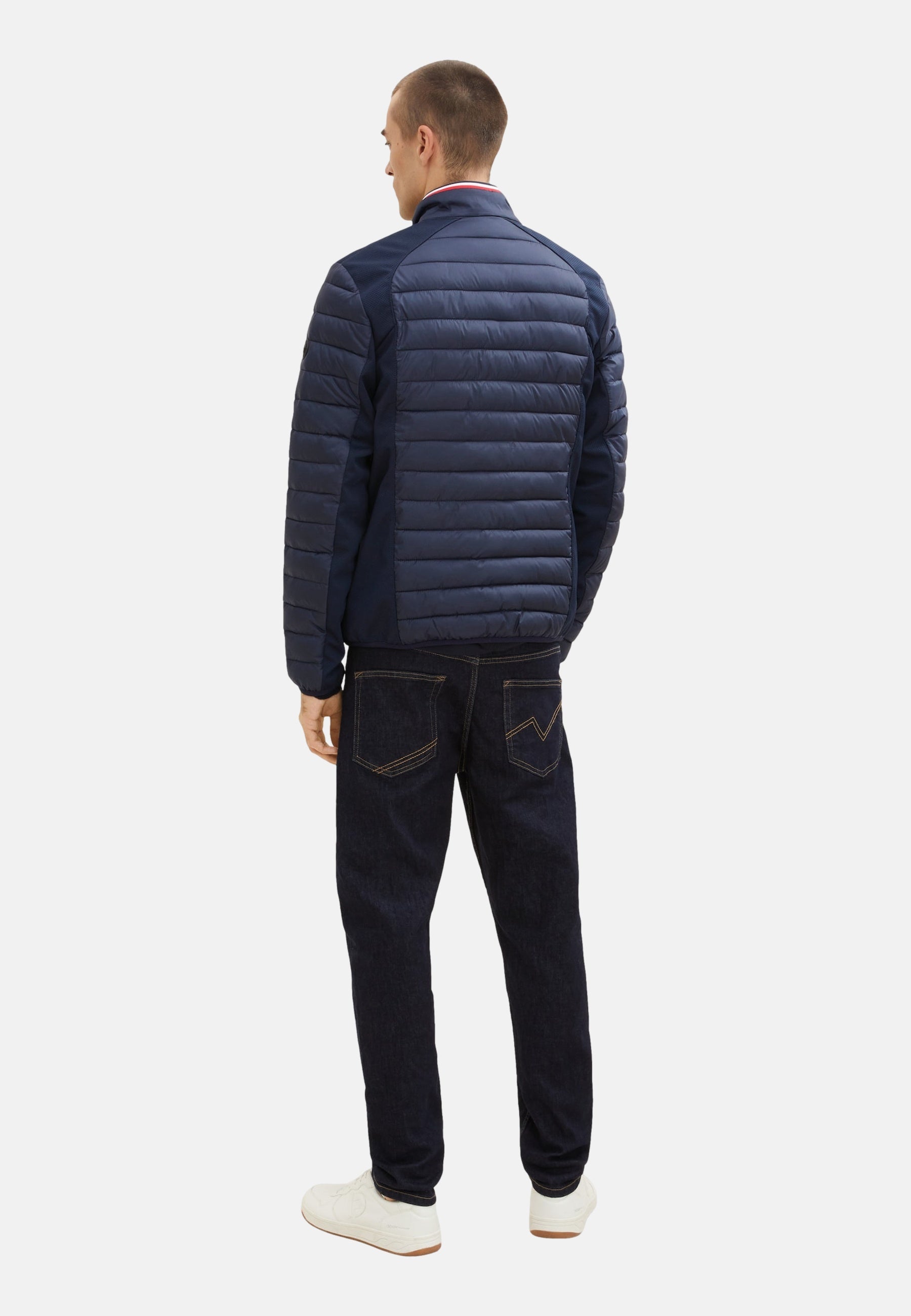Tom Tailor Hybrid Steppjacke mit Stehkragen und Reißverschluss